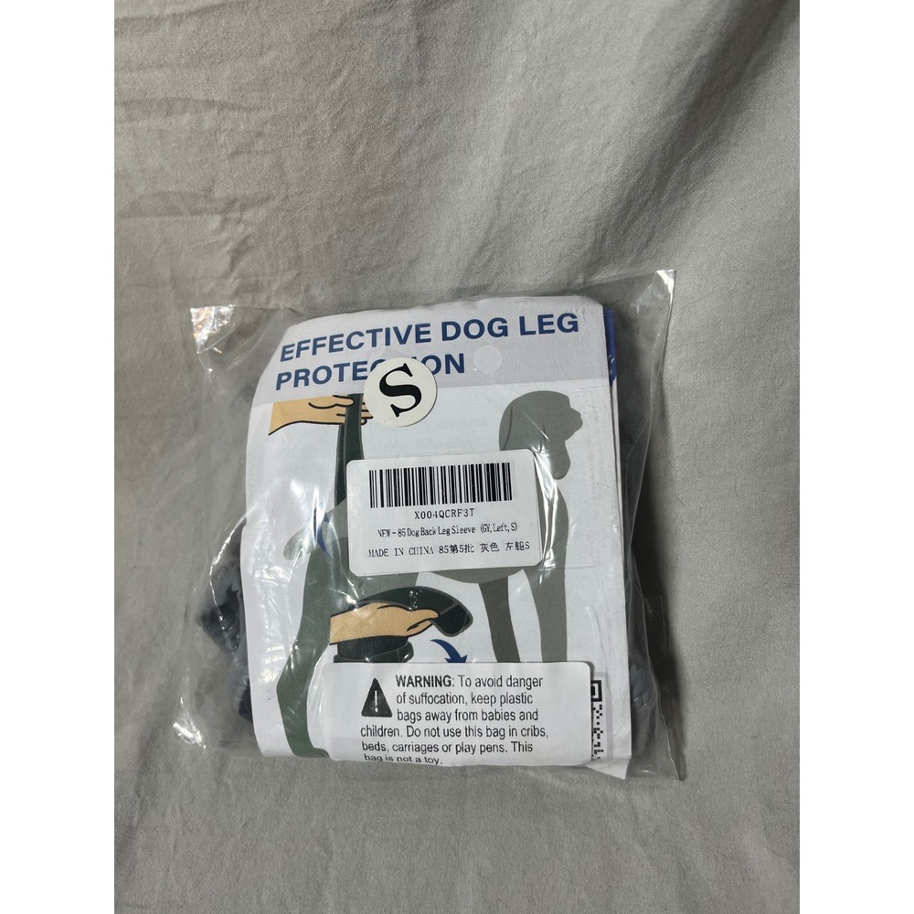 Dog‎ Back Leg Sleeve Left Rear Small Gray Protective Brace Support X004QCRF3T